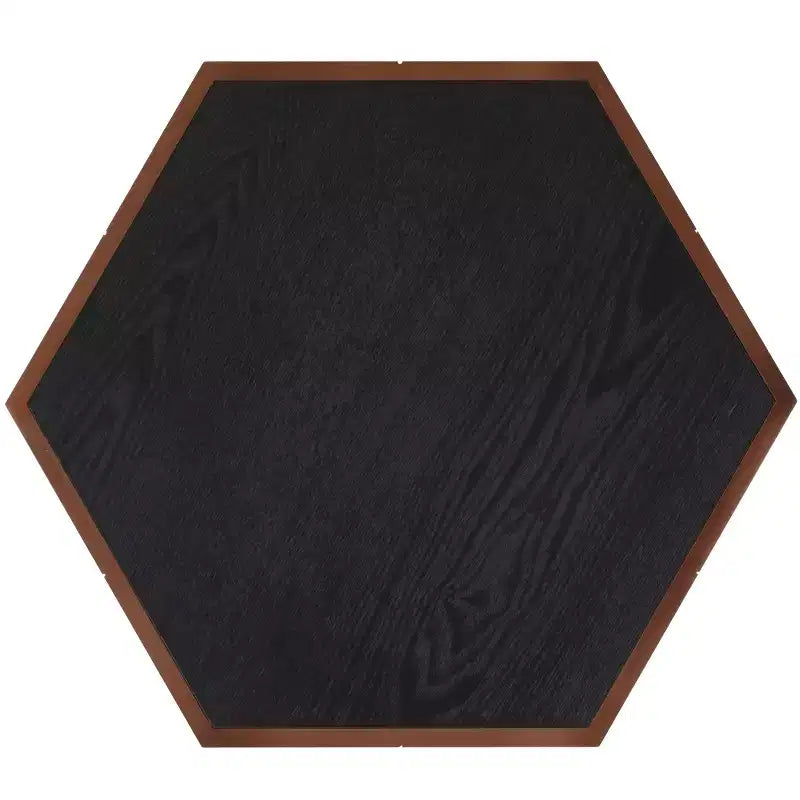 Hexagon Tray Top Accent Table with Hidden Storage - Mid-Century