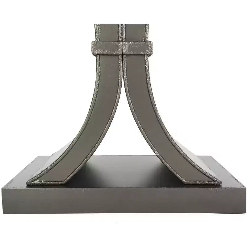 Glam Console Table with Curved Legs - Distressed Black Finish