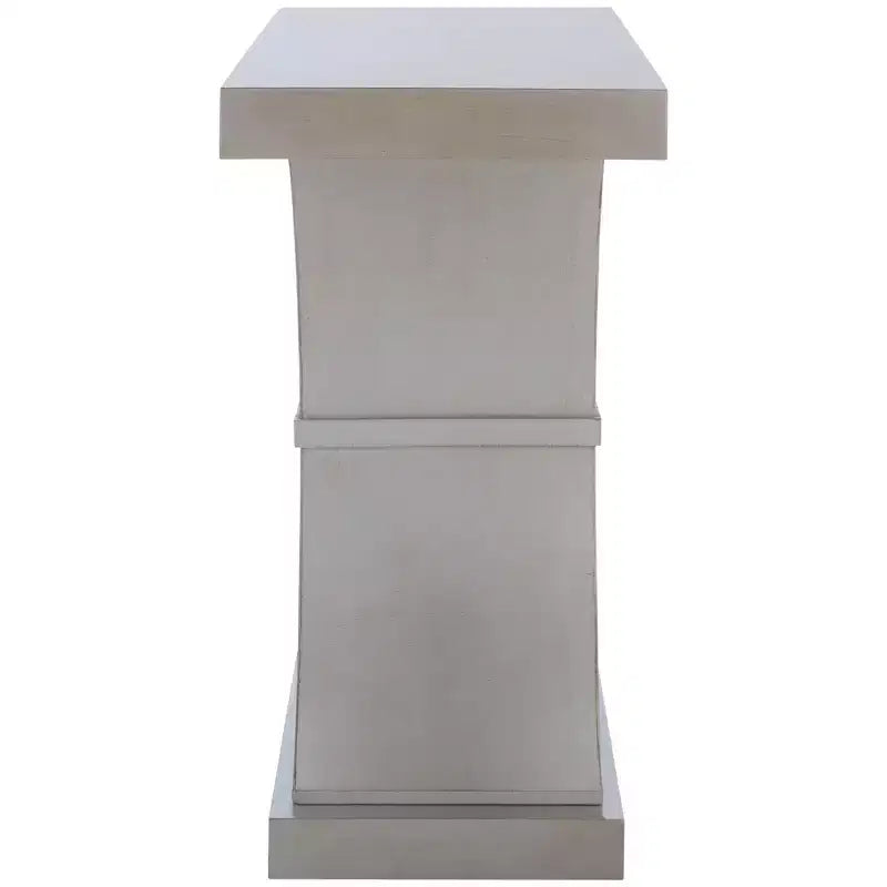 Glam Console Table with Curved Legs - Distressed Black Finish