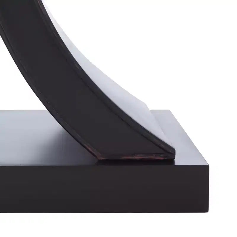 Glam Console Table with Curved Legs - Distressed Black Finish