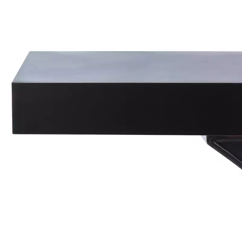 Glam Console Table with Curved Legs - Distressed Black Finish