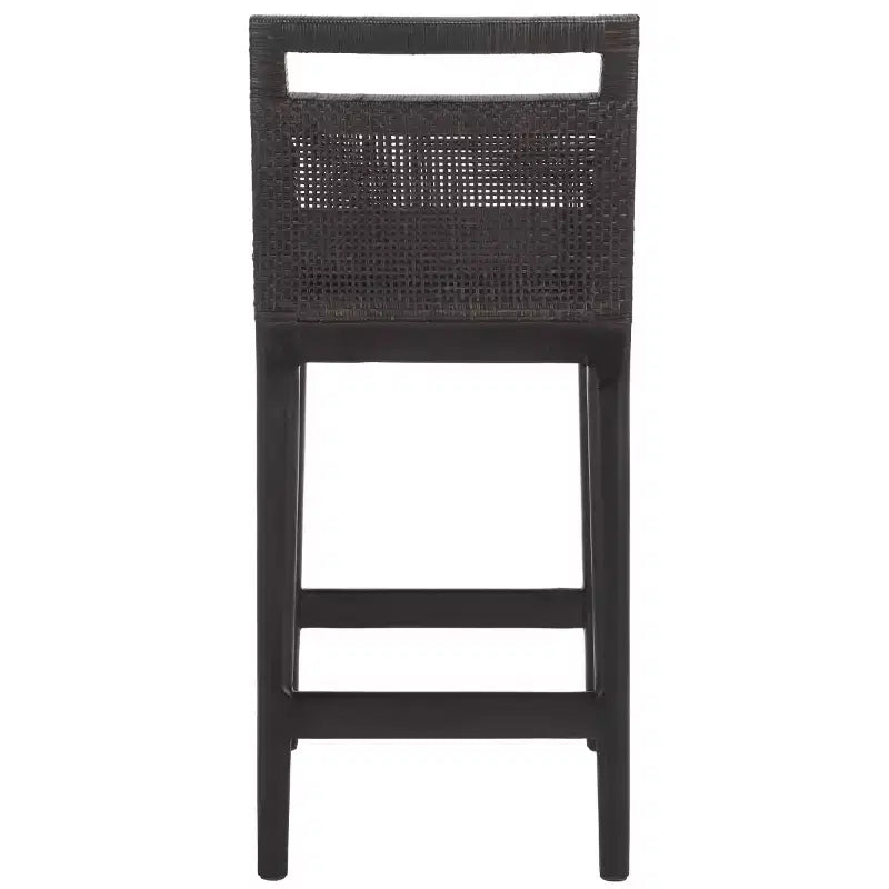 Counter Stool with Rattan Mesh Back & Padded Seat - 23.75" Height