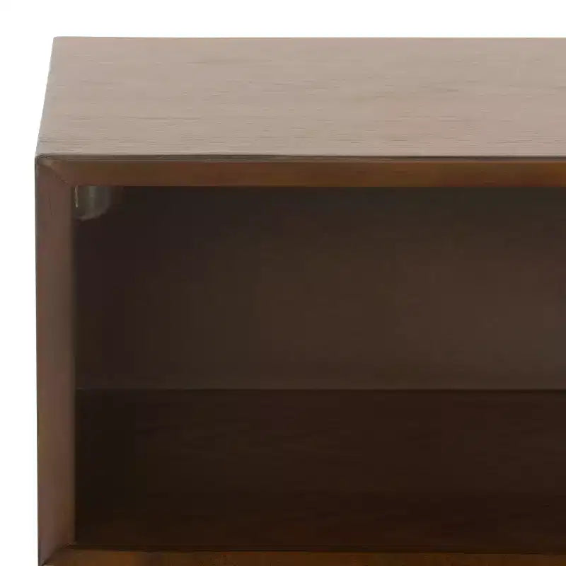2 Drawer 1 Shelf Chest with USB Port - Medium Oak & Antique Gold