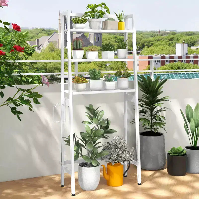 3-Tier Over-Toilet Storage Shelf with Hooks & Toilet Paper Holder