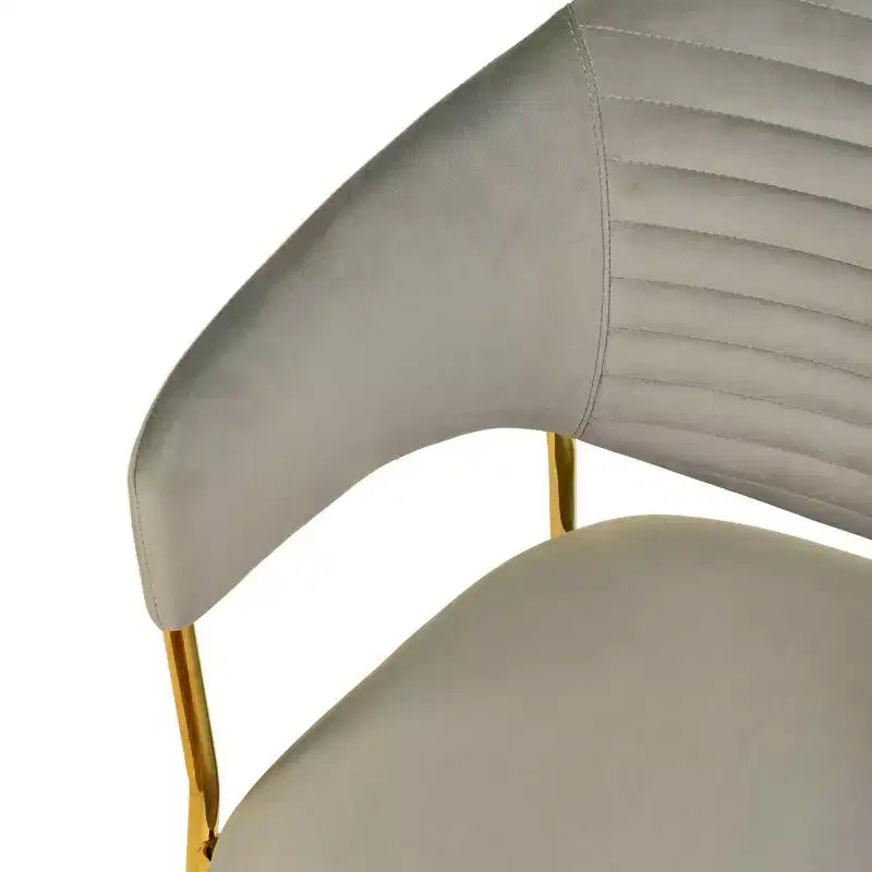 LeisureMod Dining Chair Upholstered in Leather & Velvet, Ergonomic Padded Seat & Back, Durable Stainless Steel Base  Bella Series Accent Armchair
