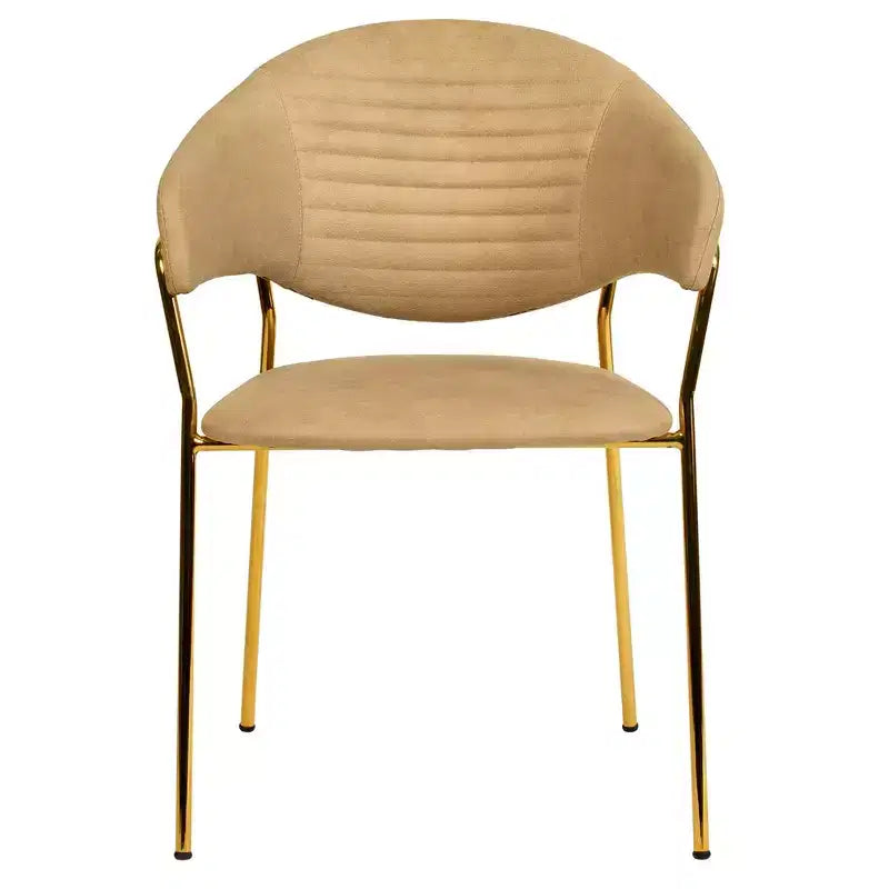 LeisureMod Dining Chair Upholstered in Leather & Velvet, Ergonomic Padded Seat & Back, Durable Stainless Steel Base  Bella Series Accent Armchair