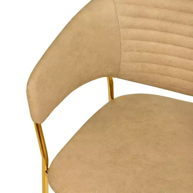 LeisureMod Dining Chair Upholstered in Leather & Velvet, Ergonomic Padded Seat & Back, Durable Stainless Steel Base  Bella Series Accent Armchair