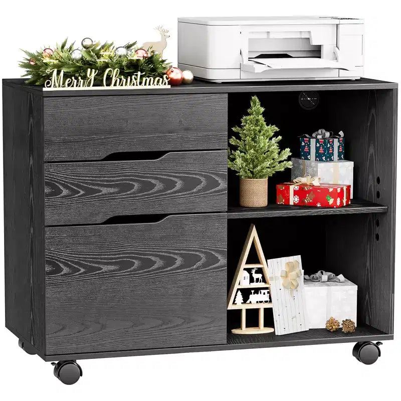 31.3 Wide 3 -Drawer Mobile File Cabinet
