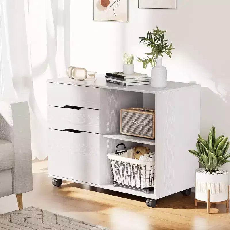 31.3 Wide 3 -Drawer Mobile File Cabinet