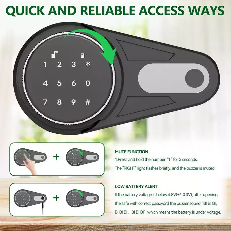 Depository Drop Safe, Anti-Theft Money Drop Slot Safes with Digital Keypad and Spare Keys, Heavy Duty Money Safe Box for Home Office