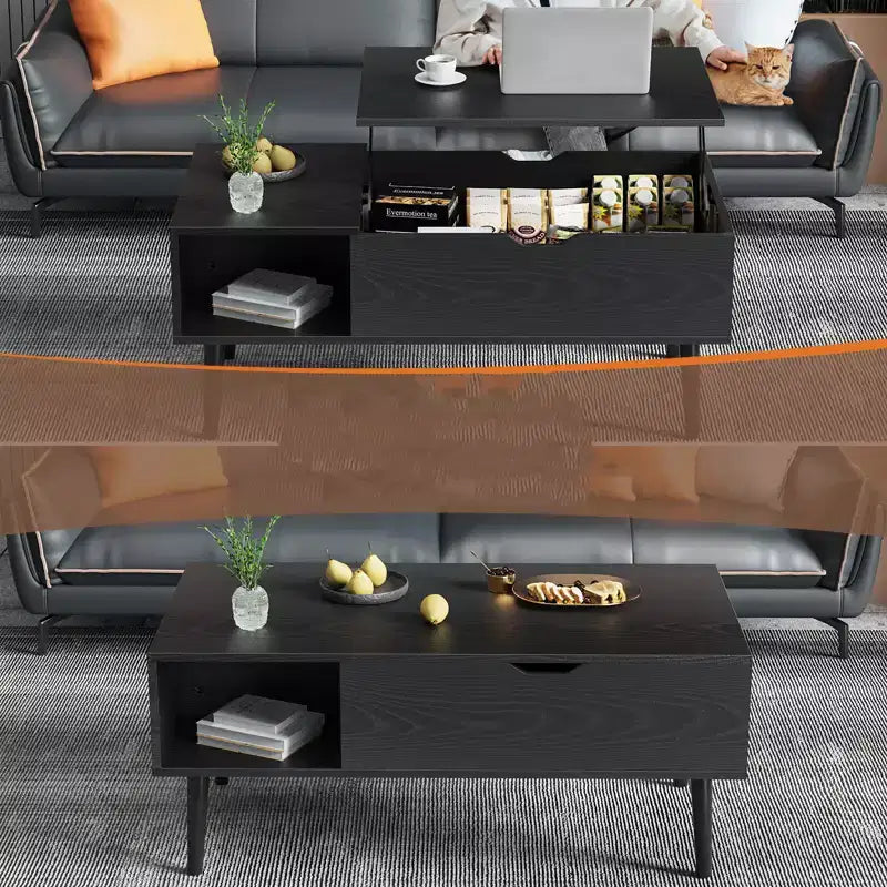 JIONJOY Lift Top Coffee Table with Hidden Storage, Wood Legs for Living Room, Small Spaces - Easy Clean