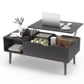JIONJOY Lift Top Coffee Table with Hidden Storage, Wood Legs for Living Room, Small Spaces - Easy Clean